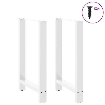 barbordsben hvide 2 stk. 60x(90-91) cm stål