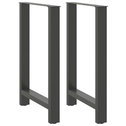 barbordsben antracit 2 stk. 60x(90-91) cm stål