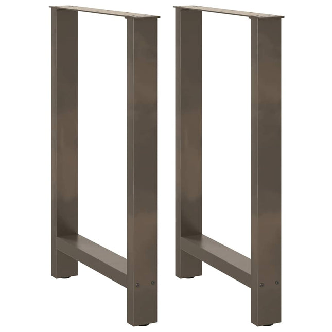barbordsben naturstål 2 stk. 60x(90-91) cm stål