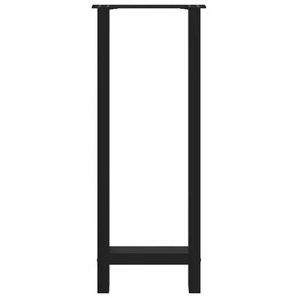 barbordsben sort 2 stk. 40x(100-101) cm stål