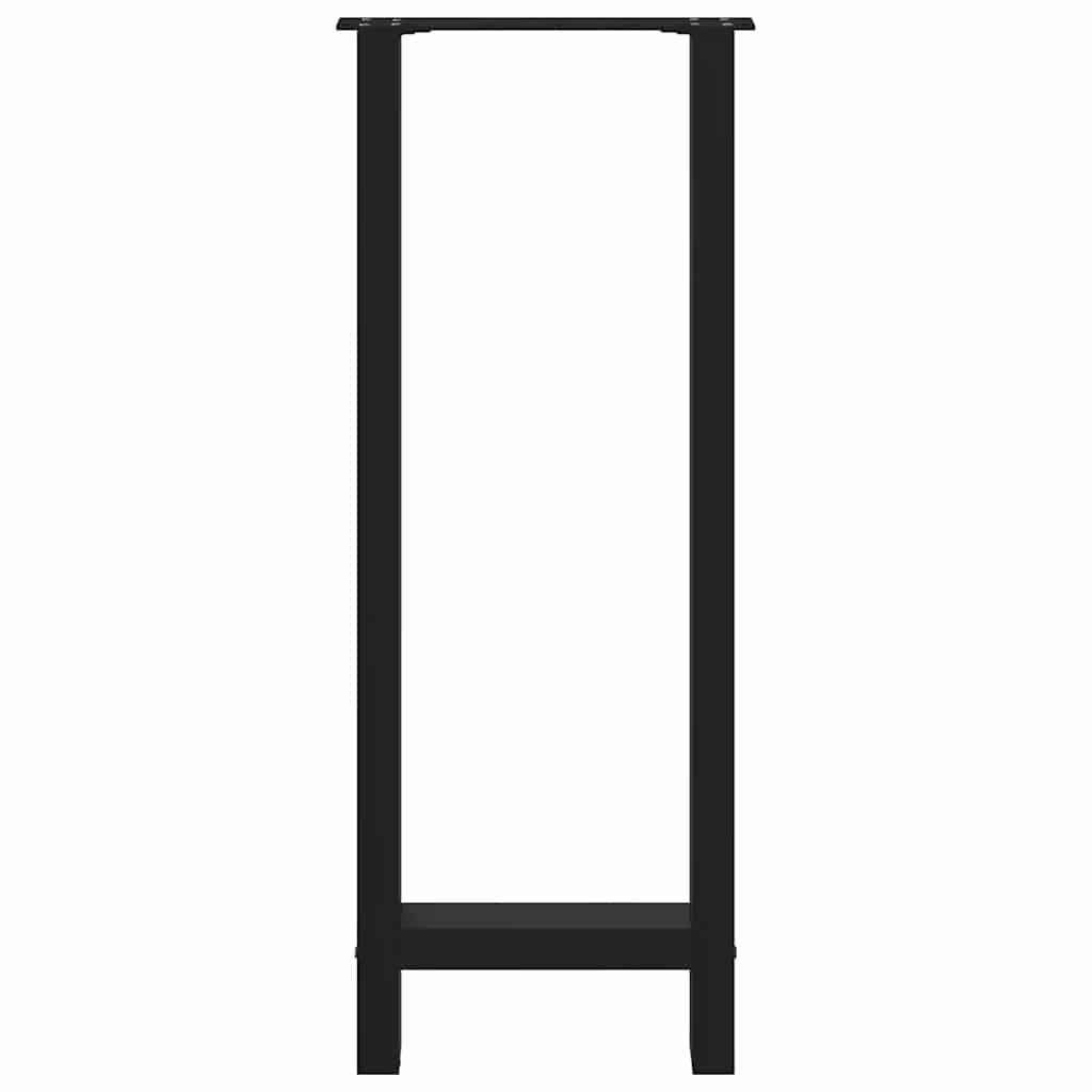 barbordsben sort 2 stk. 40x(100-101) cm stål