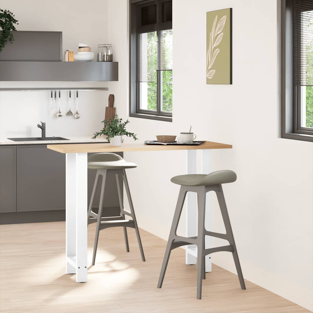 barbordsben hvide 2 stk. 40x(100-101) cm stål