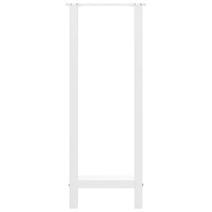 barbordsben hvide 2 stk. 40x(100-101) cm stål