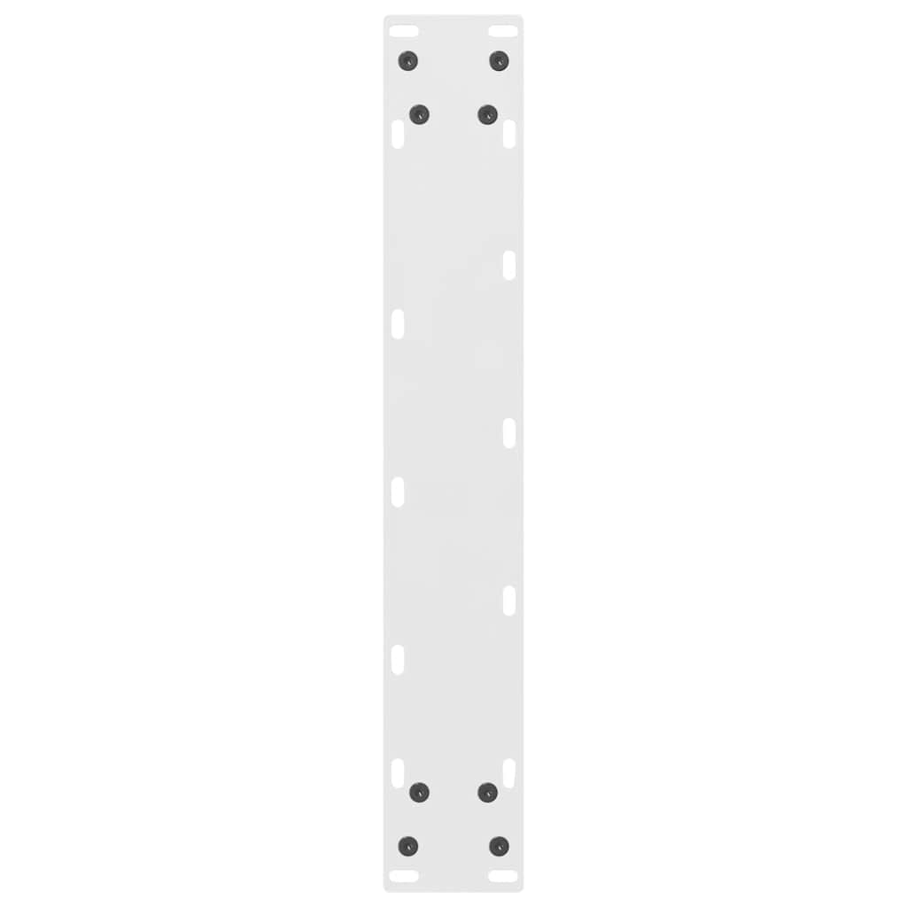 barbordsben hvide 2 stk. 40x(100-101) cm stål