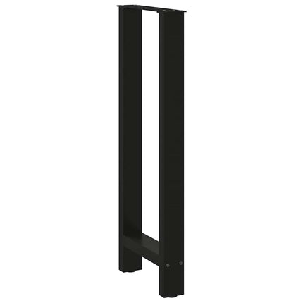 barbordsben sort 2 stk. 50x(100-101) cm stål