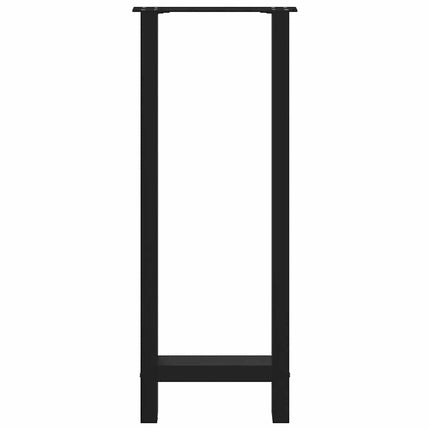 barbordsben sort 2 stk. 50x(100-101) cm stål
