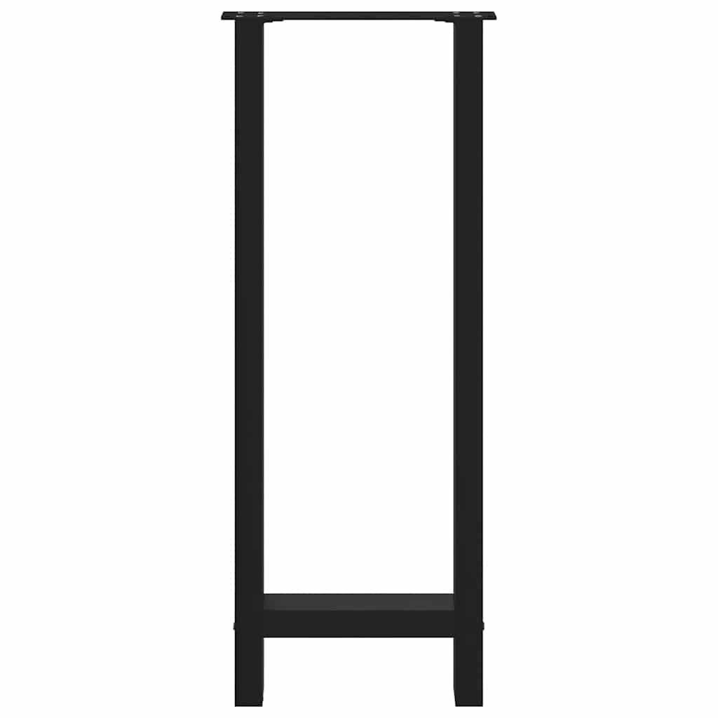 barbordsben sort 2 stk. 50x(100-101) cm stål