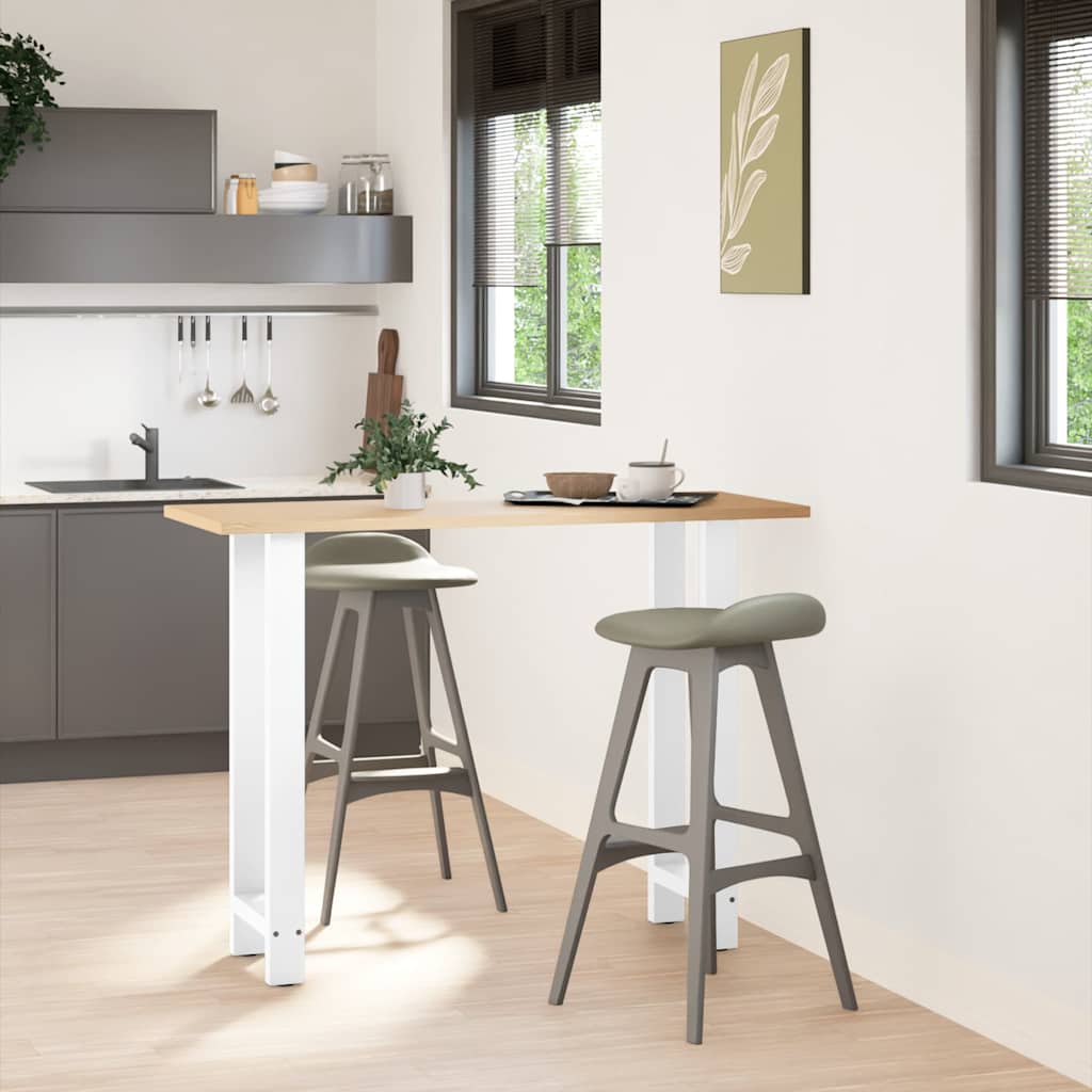 barbordsben hvide 2 stk. 50x(100-101) cm stål