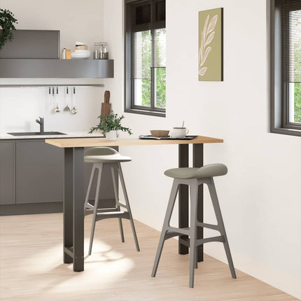 barbordsben antracit 2 stk. 50x(100-101) cm stål