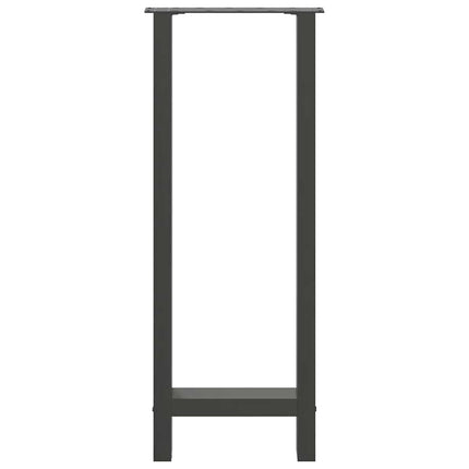 barbordsben antracit 2 stk. 50x(100-101) cm stål