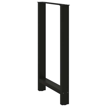 barbordsben sort 2 stk. 60x(100-101) cm stål