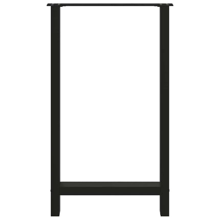 barbordsben sort 2 stk. 60x(100-101) cm stål