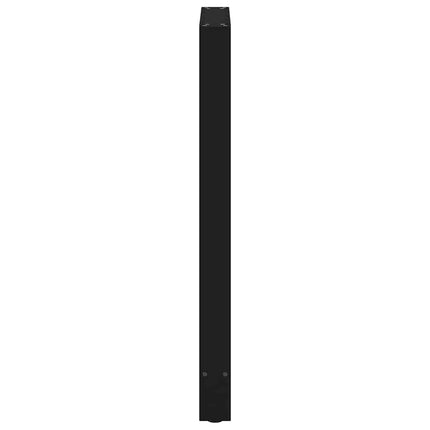 barbordsben sort 2 stk. 60x(100-101) cm stål