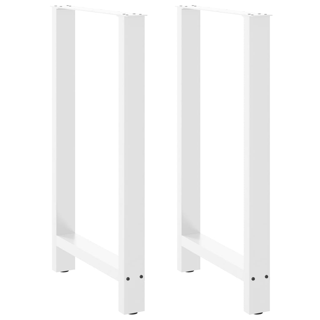 barbordsben hvide 2 stk. 60x(100-101) cm stål billede