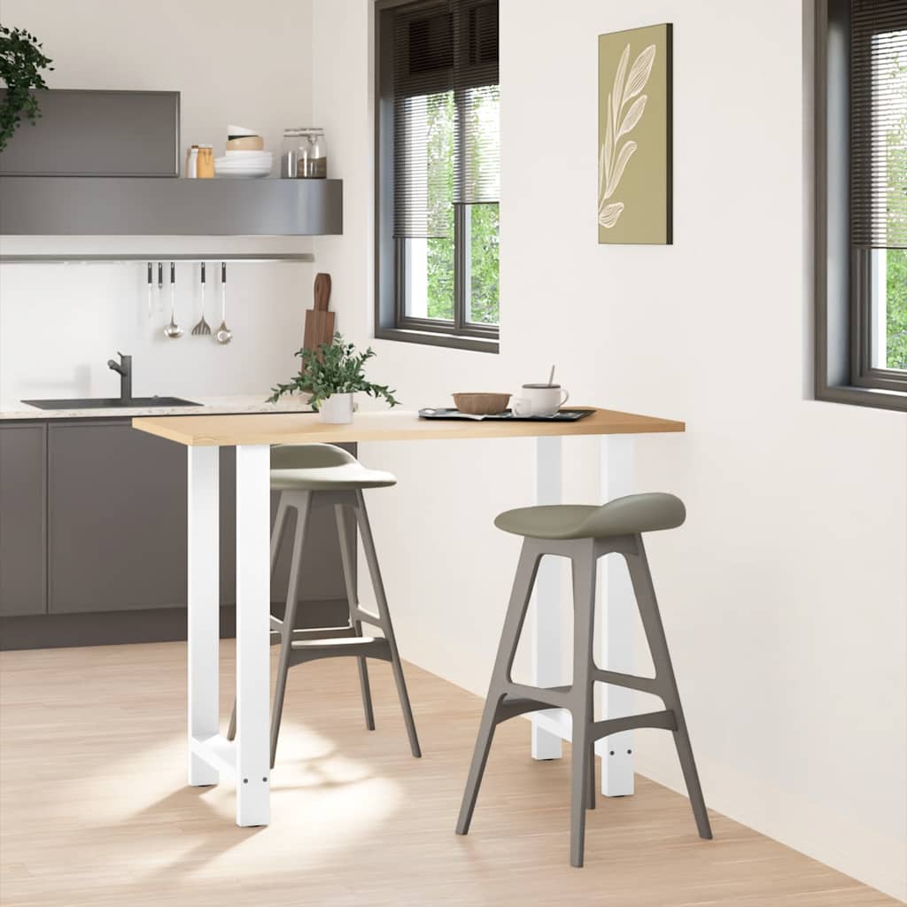 barbordsben hvide 2 stk. 60x(100-101) cm stål