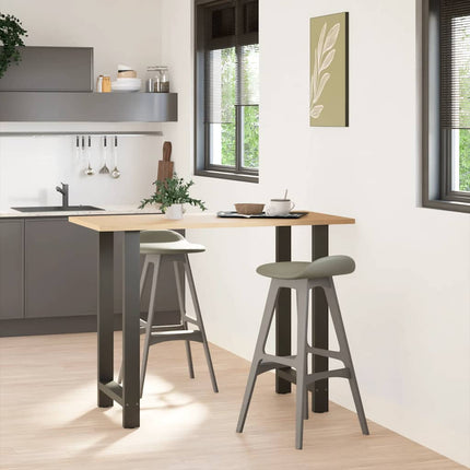 barbordsben antracit 2 stk. 60x(100-101) cm stål