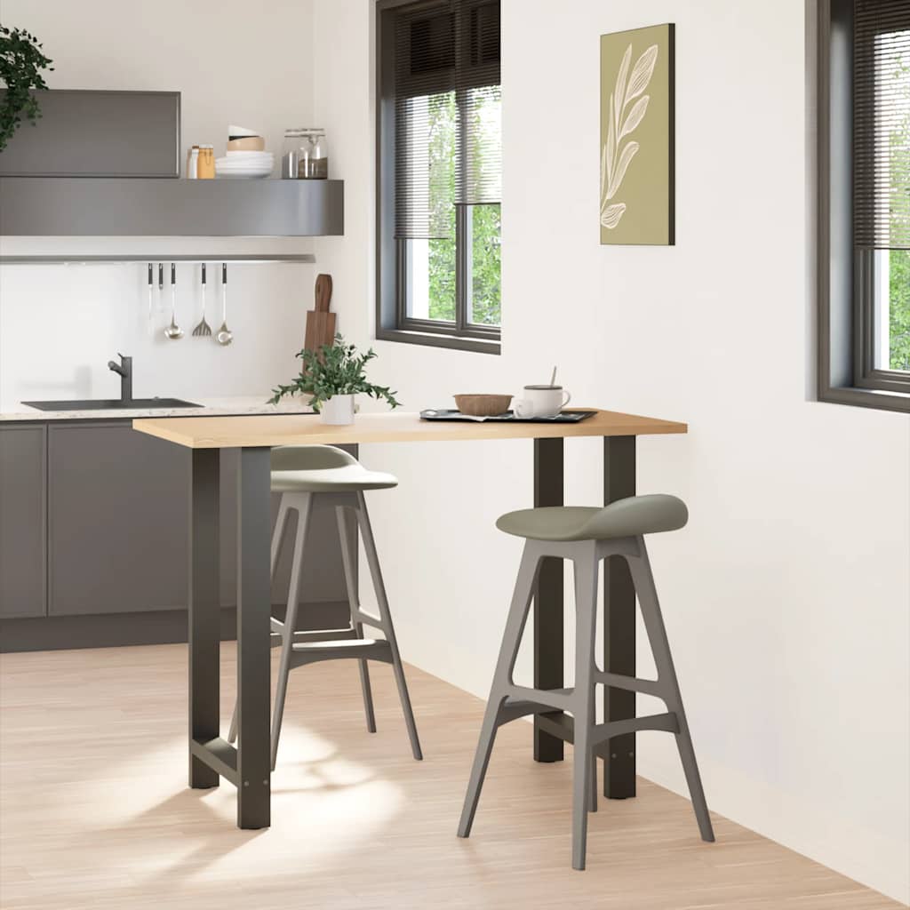 barbordsben antracit 2 stk. 60x(100-101) cm stål