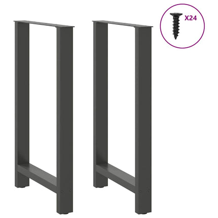 barbordsben antracit 2 stk. 60x(100-101) cm stål