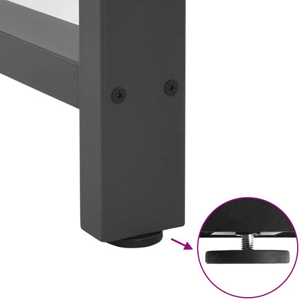 barbordsben antracit 2 stk. 60x(100-101) cm stål