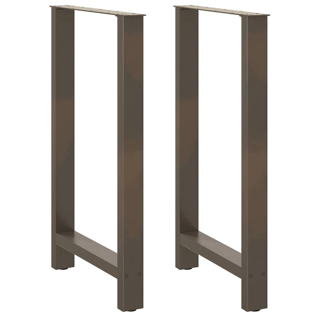barbordsben naturstål 2 stk. 60x(100-101) cm stål