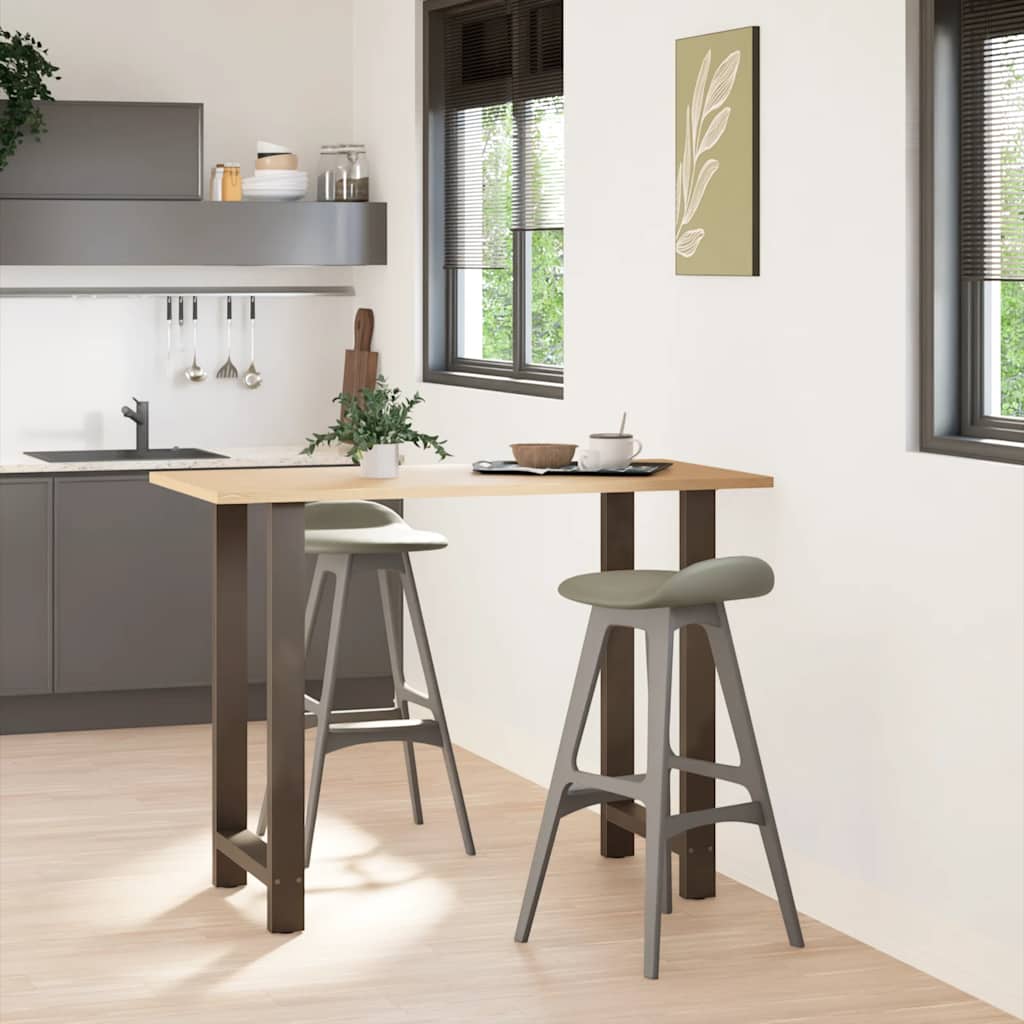 barbordsben naturstål 2 stk. 60x(100-101) cm stål