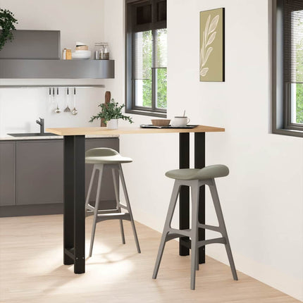 barbordsben sort 2 stk. 40x(110-111) cm stål