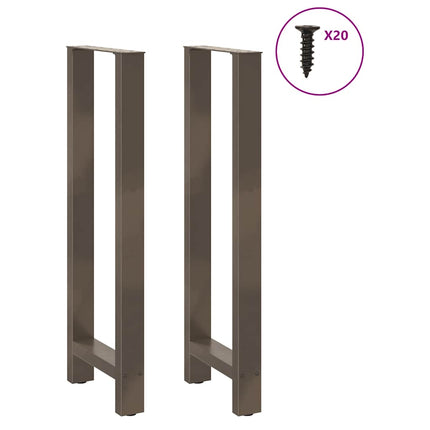 barbordsben naturstål 2 stk. 40x(110-111) cm stål