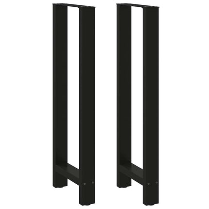 barbordsben sort 2 stk. 50x(110-111) cm stål