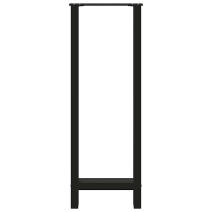 barbordsben sort 2 stk. 50x(110-111) cm stål