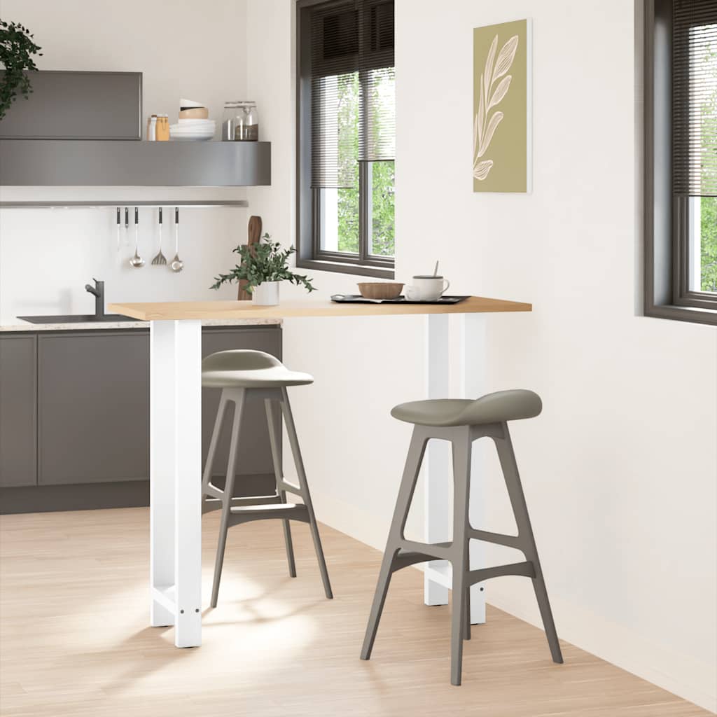 barbordsben hvide 2 stk. 50x(110-111) cm stål