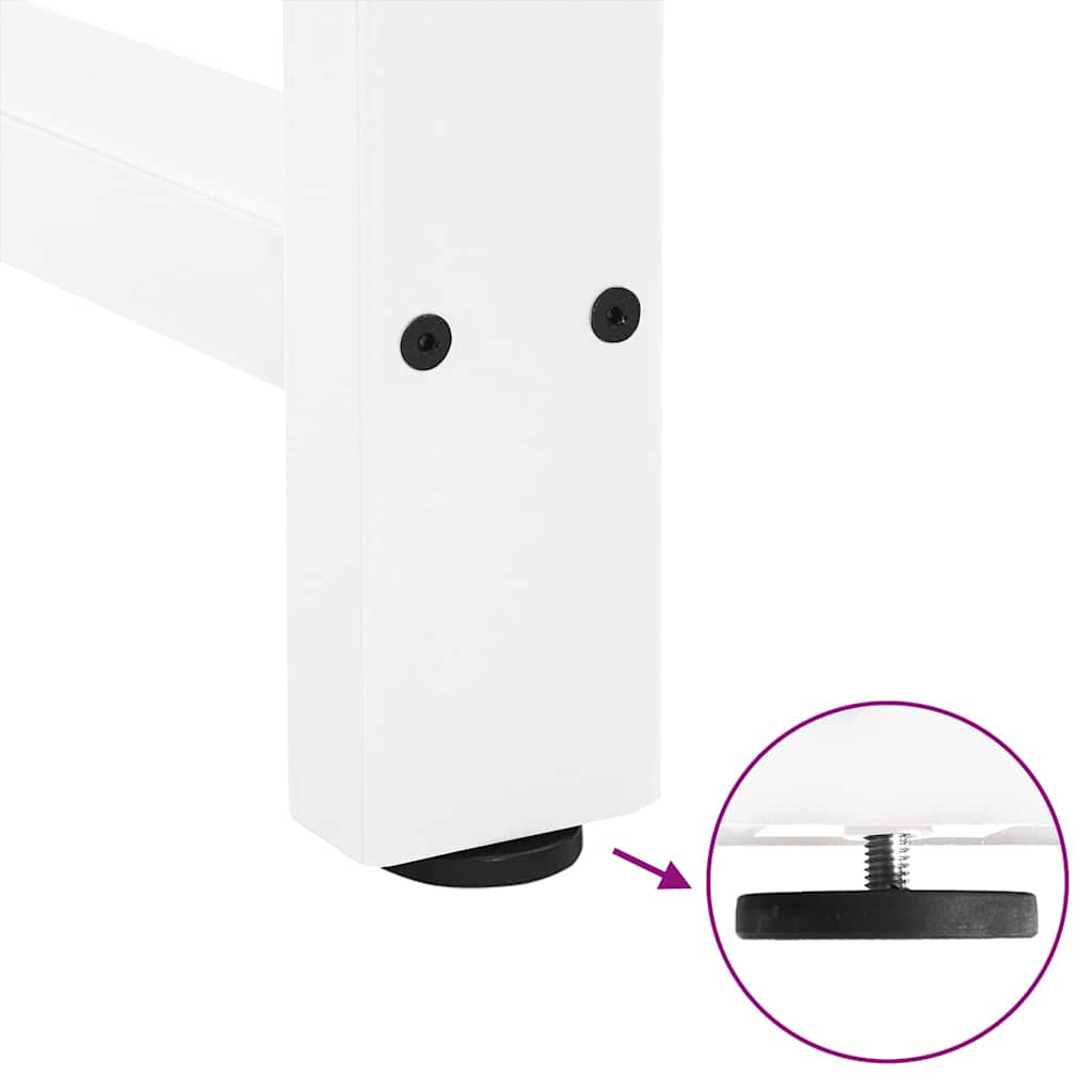 barbordsben hvide 2 stk. 50x(110-111) cm stål