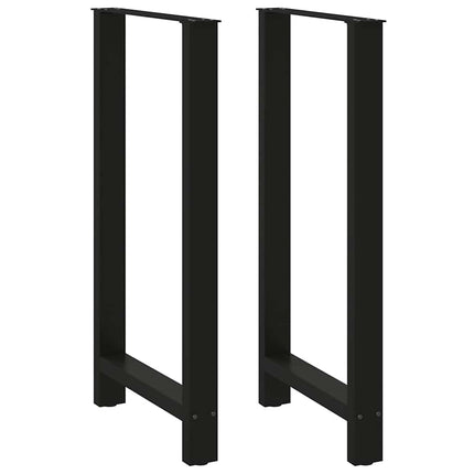 barbordsben sort 2 stk. 60x(110-111) cm stål
