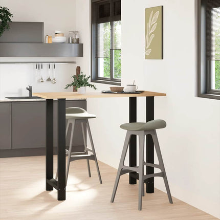 barbordsben sort 2 stk. 60x(110-111) cm stål