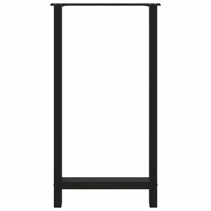 barbordsben sort 2 stk. 60x(110-111) cm stål
