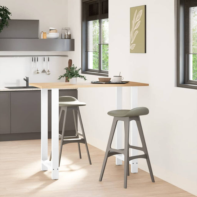 barbordsben hvide 2 stk. 60x(110-111) cm stål