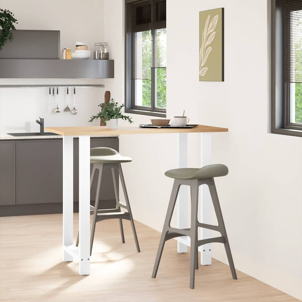 barbordsben hvide 2 stk. 60x(110-111) cm stål