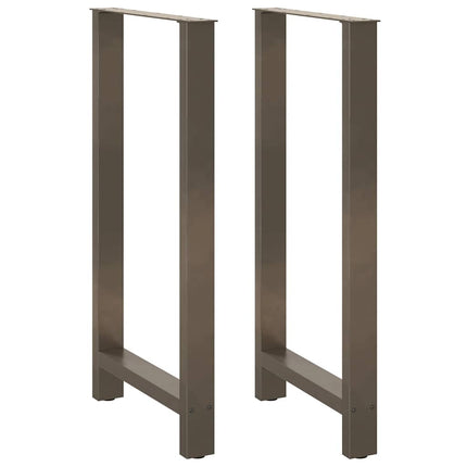 barbordsben naturstål 2 stk. 60x(110-111) cm stål