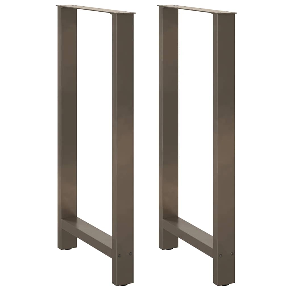 Barbordsben i naturstål - sæt af 2, 60 × 110-111 cm