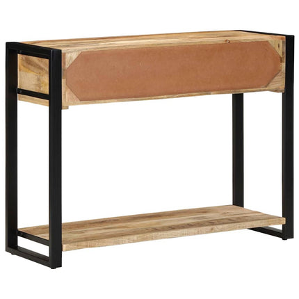 konsolbord 100x35x75 cm massivt ru mangotræ