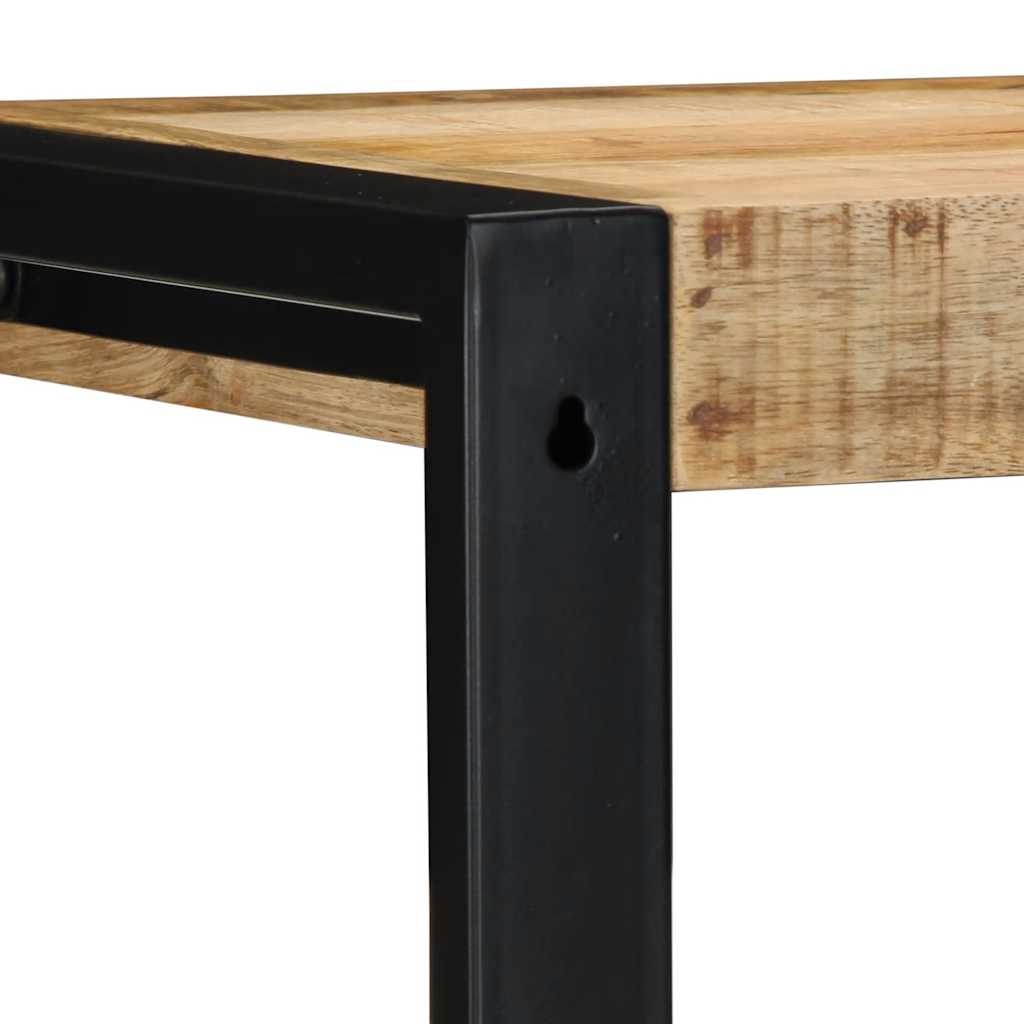 væghylde 35x35x100 cm massivt ru mangotræ