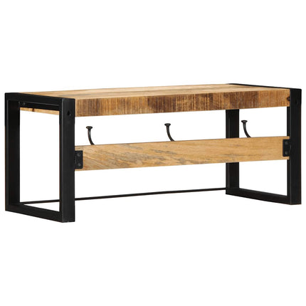 knagerække 80x35x35 cm massivt ru mangotræ