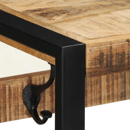knagerække 80x35x35 cm massivt ru mangotræ