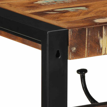 knagerække 80x35x35 cm massivt genbrugstræ flerfarvet