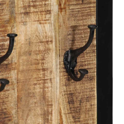 knagerække 40x2x80 cm massivt ru mangotræ