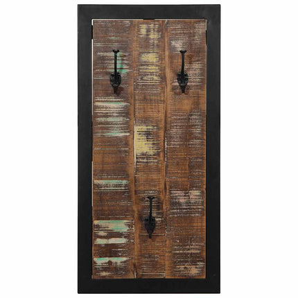 knagerække 40x2x80 cm massivt genbrugstræ flerfarvet