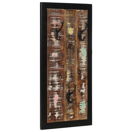 knagerække 40x2x80 cm massivt genbrugstræ flerfarvet