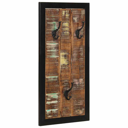 knagerække 40x2x80 cm massivt genbrugstræ flerfarvet