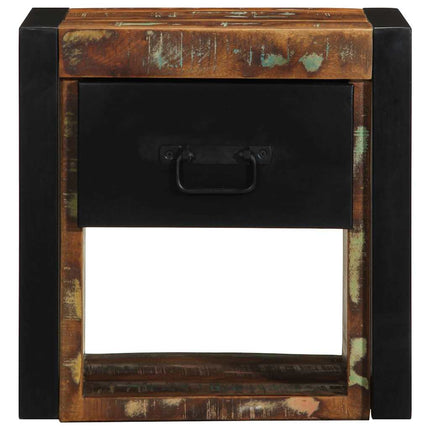 sengeskabe 2 stk 40x35x40 cm massivt genbrugstræ flerfarvet