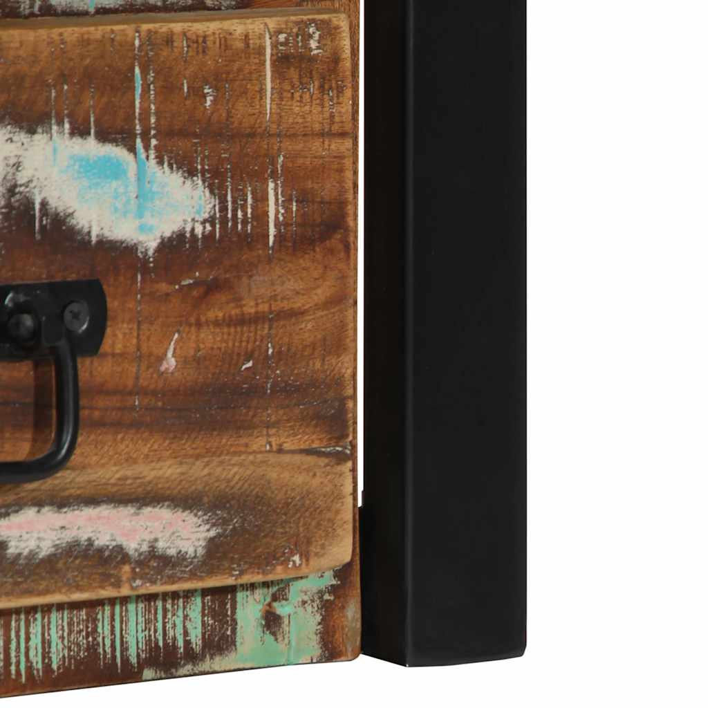 sengeskabe 2 stk 40x35x40 cm massivt genbrugstræ flerfarvet