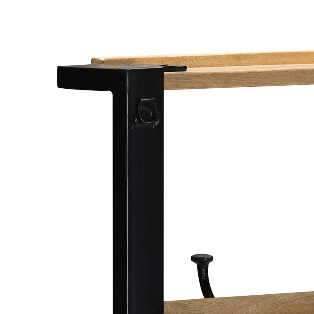 tøjstativ 80x40x190 cm massivt ru mangotræ